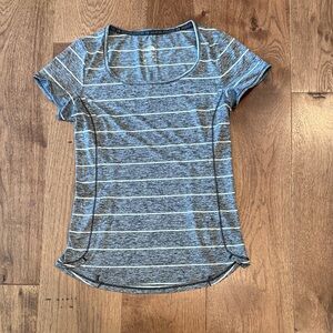 The North Face Blue and Gray Striped Women's Tee